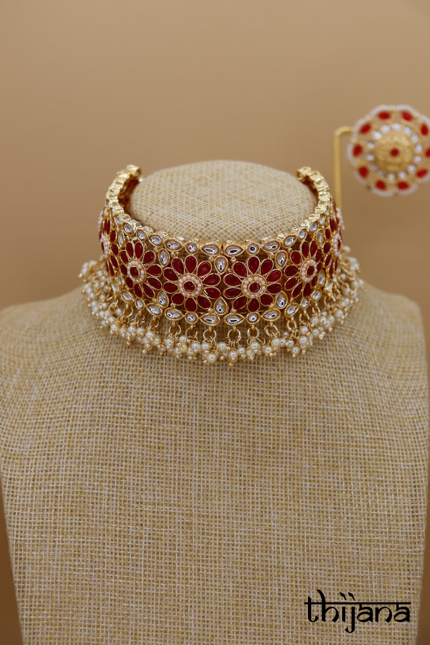 Necklace with matching earrings