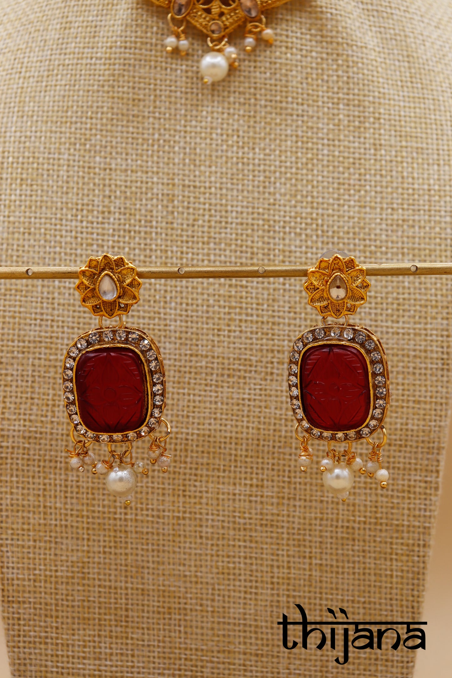 Necklace with matching earrings