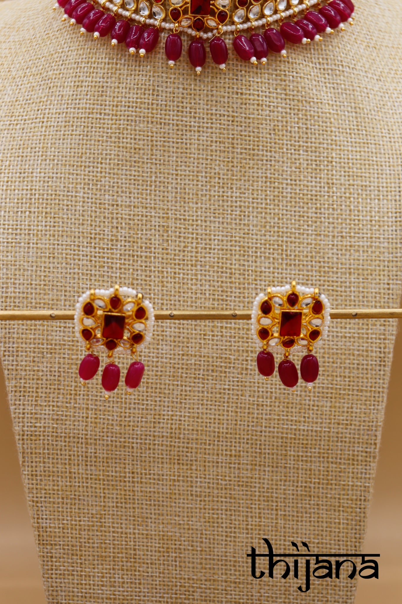 Necklace with matching earrings
