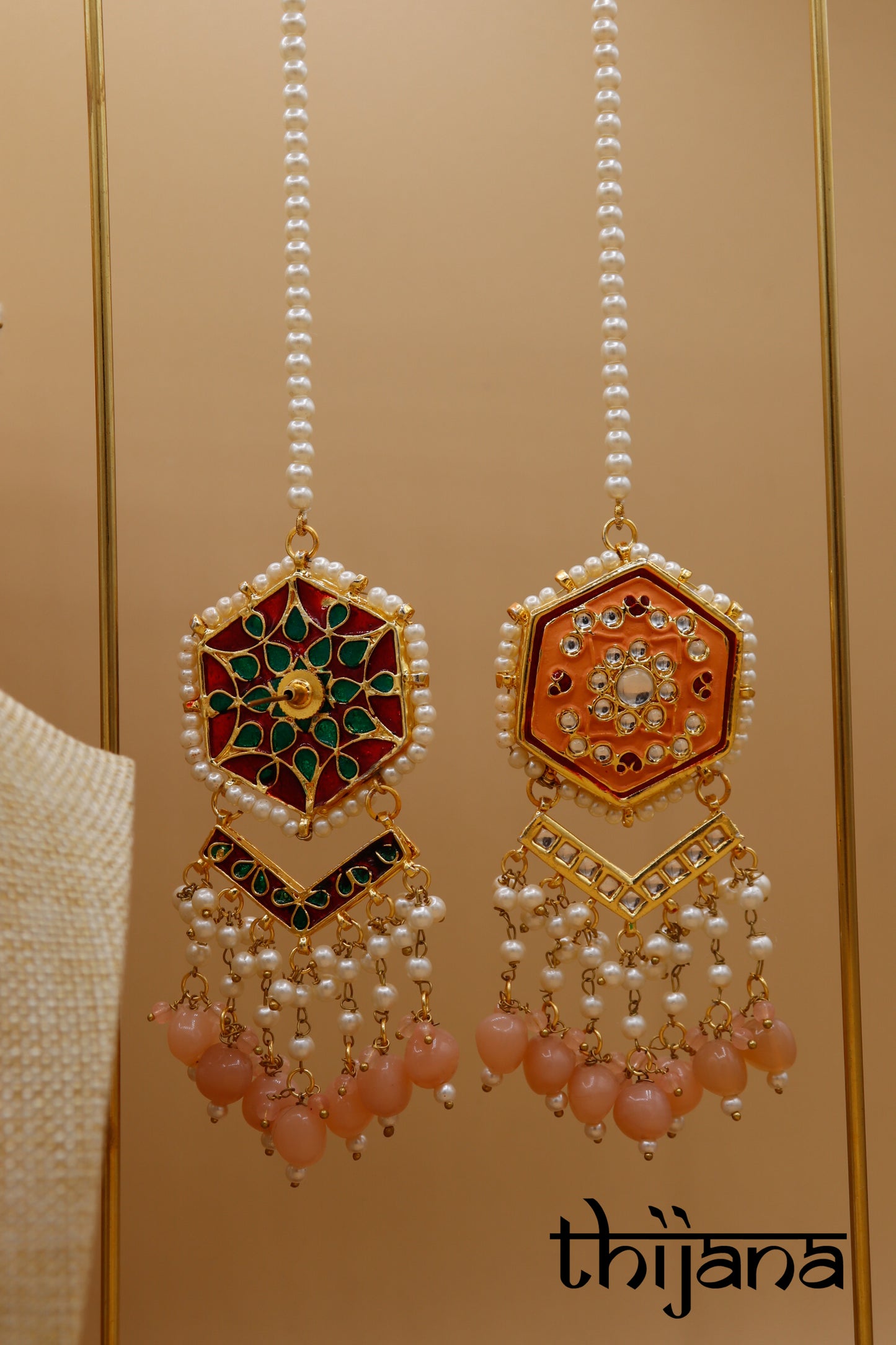 Necklace with matching earrings and tikka
