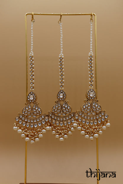 Earrings with matching tikka