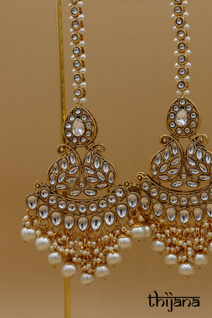 Earrings with matching tikka