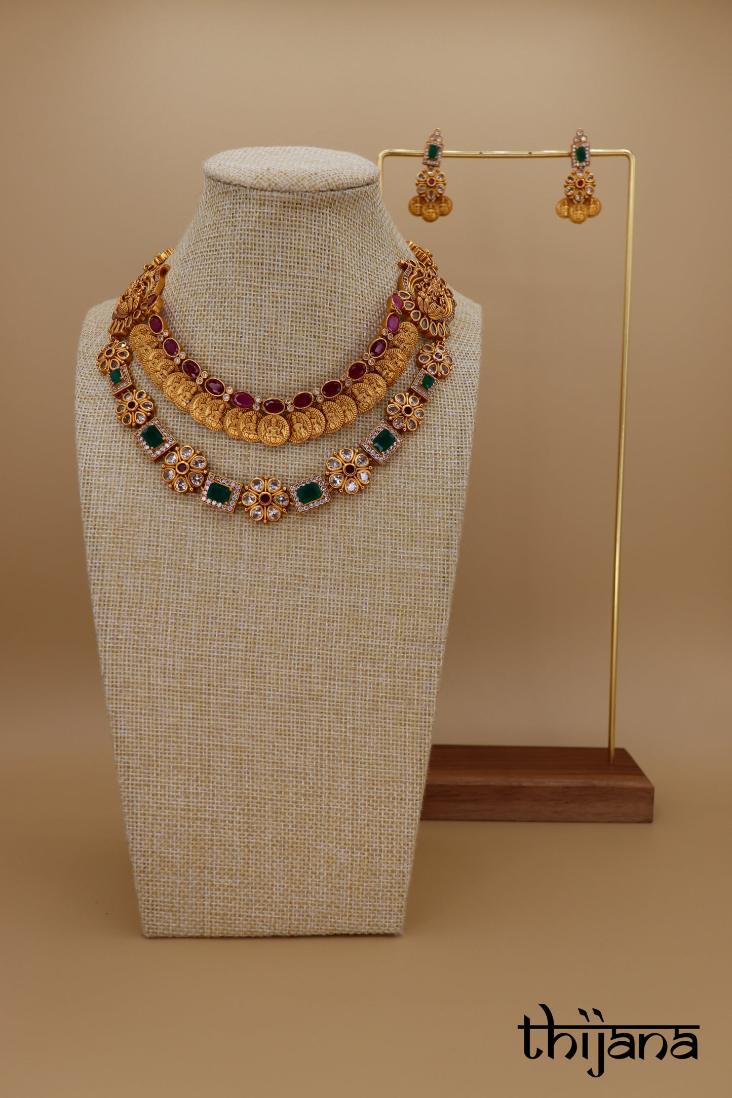 Necklace with matching earrings