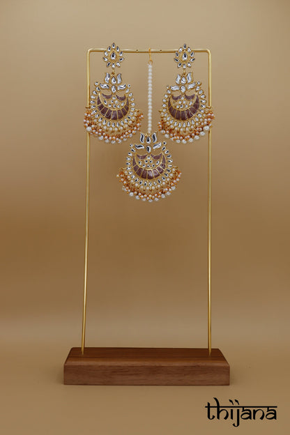 Earring with matching tikka