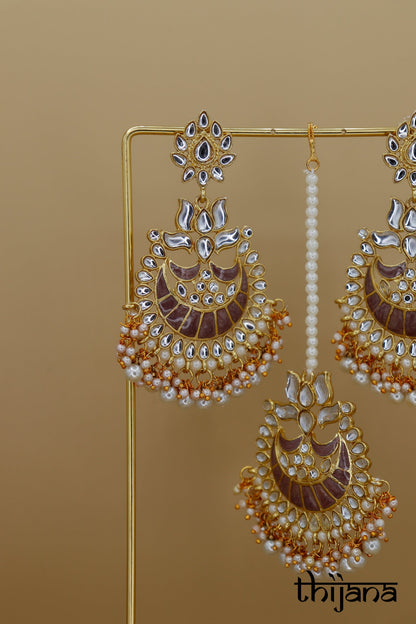 Earring with matching tikka