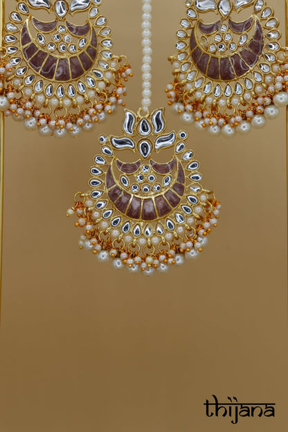 Earring with matching tikka