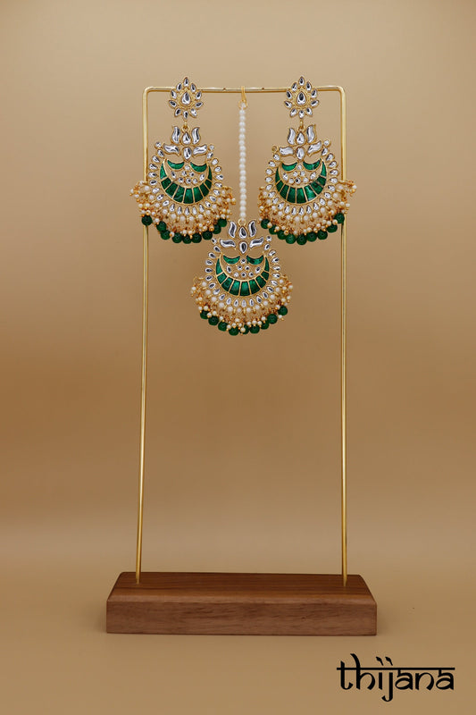 Earring with matching tikka